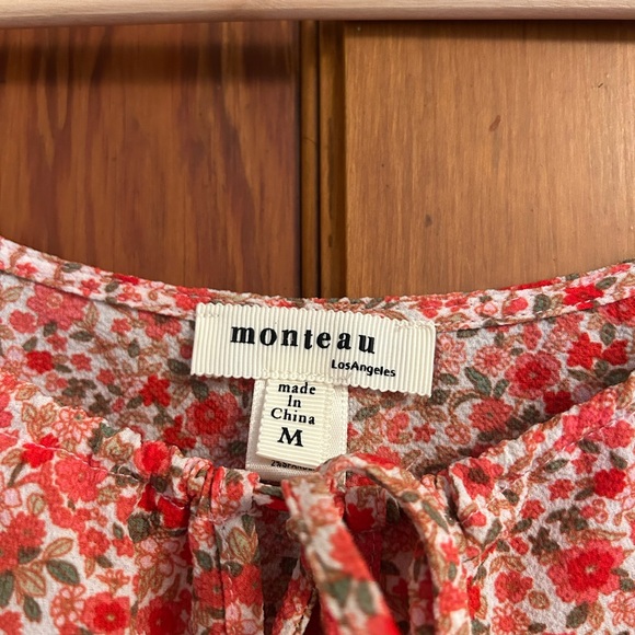 Monteau Pink Floral Mini Dress - Picture 4 of 5